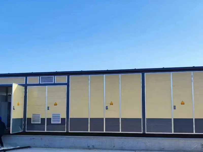 Prefabricated cabins for energy storage